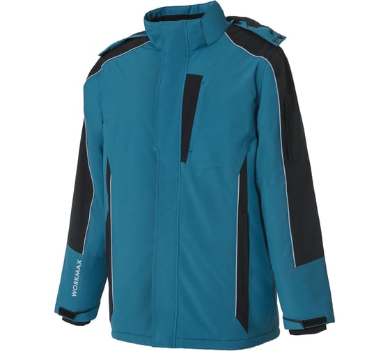Куртка СОЮЗСПЕЦОДЕЖДА ВОРКМАКС (WORKMAX) РИПСТОП утепленная т.бирюзовая/черная, 44-46/170-176 2000000296548 1