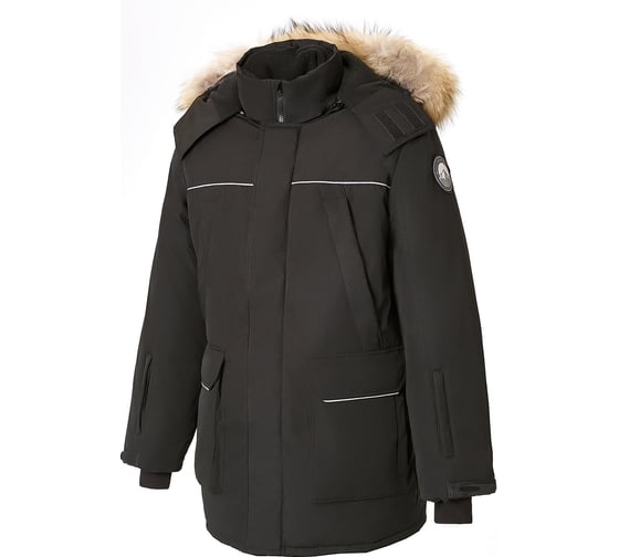 Куртка СОЮЗСПЕЦОДЕЖДА Домбай утепленная черная, тк.Рейнман Хеви, 52-54/170-176 2000000280257 1