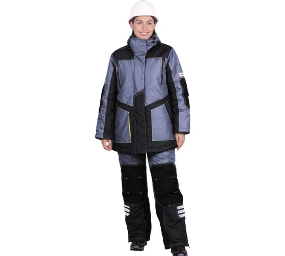 Куртка Iform ЭДВАНС зимняя, серый-т.серый-лимонная отделка, женская (128-132, 158-164), шт, Кур 234/128/158 1