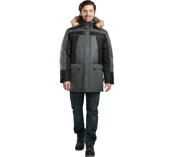 Куртка ГК Спецобъединение СКАНДИНАВИЯ ЛЮКС зимняя, серый-черный (136-140, 182-188) Кур 316/136/182 1