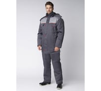 Зимний костюм Флофт-1, ткань Смесовая, 210, брюки, темно-серый/светло-серый, 52-54; 182-188 Факел 87476622.006