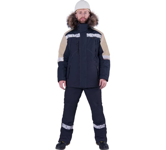 Куртка Iform ХАЙ-ТЕК SAFETY зимняя, синий-бежевый, 96-100, 158-164 Кур 214/96/158 1