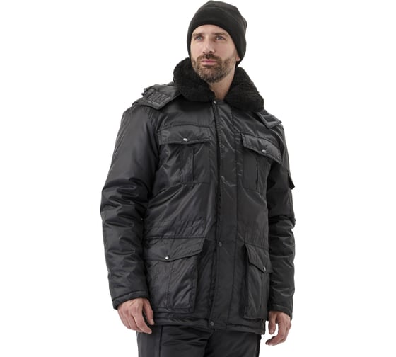 Куртка мужская URSUS Охрана зимняя черная КУР606-280; 60-62, 158-164 КУР606-280/60-62, 158-164 1
