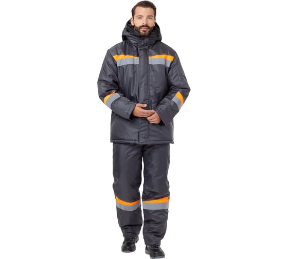 Костюм Эксперт Спецодежда Комфорт т.серый/оранжевый р. 48-50, рост 158-164 6446000362412 1