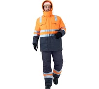 Костюм ГК Спецобъединение РЕФЛЕКТ-2 зимний, Со - 3-й класс защиты, Тн - 4-й класс защ, флуоресцентный оранжевый-серый (128-132, 194-200), компл, Кос 771/128/194