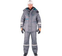 Костюм ГК Спецобъединение ГАЛАКТИКА зимний, серый-бирюза (128-132, 170-176), компл, Кос 310/128/170