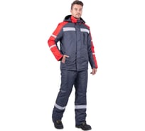 Костюм ГК Спецобъединение РОУД зимний, т/серый-красный (136-140, 182-188), компл, Кос 488/136/182