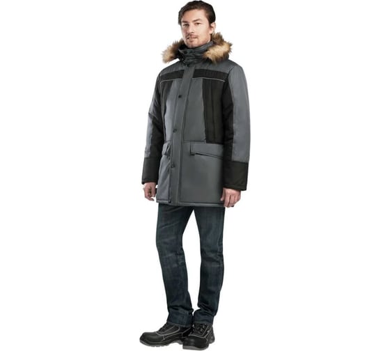 Куртка ГК Спецобъединение СКАНДИНАВИЯ ЛЮКС зимняя, серый-черный (112-116, 194-200), шт, Кур 316/112/194 1