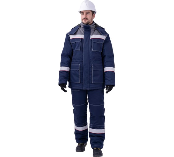 Костюм ГК Спецобъединение НАДЫМ зимний, т/синий-серый (144-148, 182-188) Кос 694/144/182 1