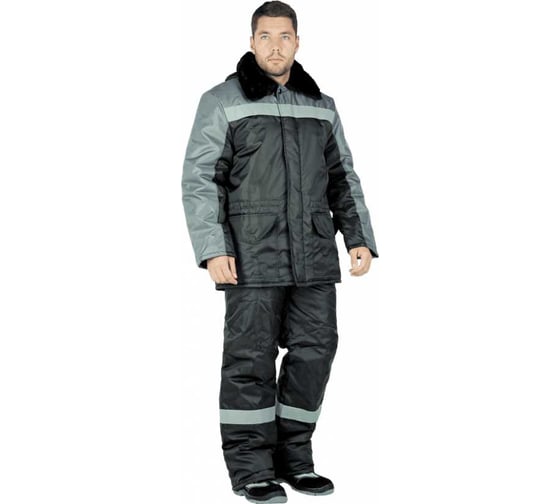 Куртка ГК Спецобъединение РЕГИОН зимняя, черный-серый (136-140, 170-176) Кур 314/136/170 1