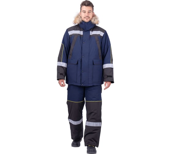 Костюм ГК Спецобъединение УРАГАН-УЛЬТРА зимний, т/синий-черный (96-100, 194-200) Кос 681/96/194