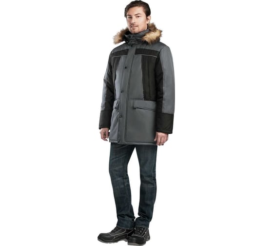 Куртка зимняя ГК Спецобъединение СКАНДИНАВИЯ ЛЮКС серый-черный (120-124, 194-200), шт, Кур 316/120/194 1