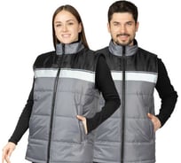 Жилет утеплённый Прабо Свирь, тёмно-серый/чёрный, 96–100 (48) 75292