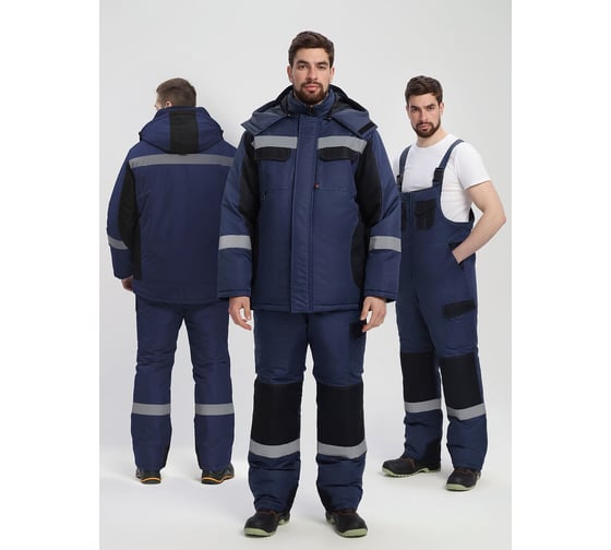 Костюм зимний ФАКЕЛ 87468677 Вектрон-2 СОП (тк.Таслан,135) п/к, т.синий/черный 87468677.001