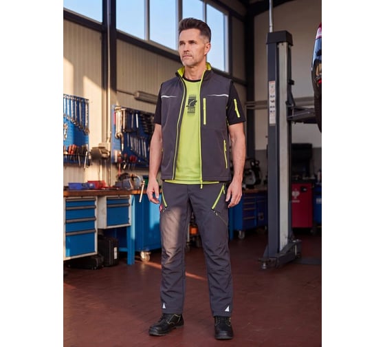 Жилет утепленный TRUD SoftShell мужской FITTER 2611 серый/салатовый L(48/50) 4650581543975