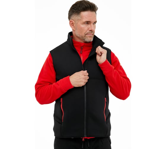 Жилет утепленный Neoprene мужской TRUD EXPLORER 2610, черный/красный, L (48/50) 4650581542893 01.216093/L
