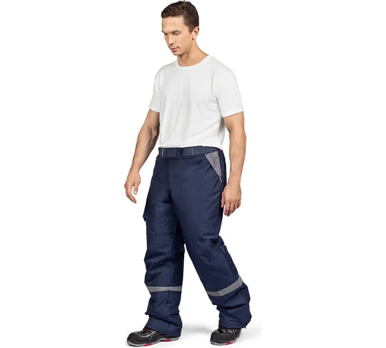 Брюки ТЕХНОСЭЙФ ФРЕЙЗЕР утеплен. Тн 3,4 (IV и «Особый» кл. пояс), серый/темно-синий, муж., 128-132/170-176 4008506881426