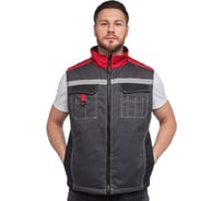 Утеплённый жилет с СОП Спрут ФОРМУЛА темно-серый с красной и черной отделкой, р. (48-50) 96-100 129580
