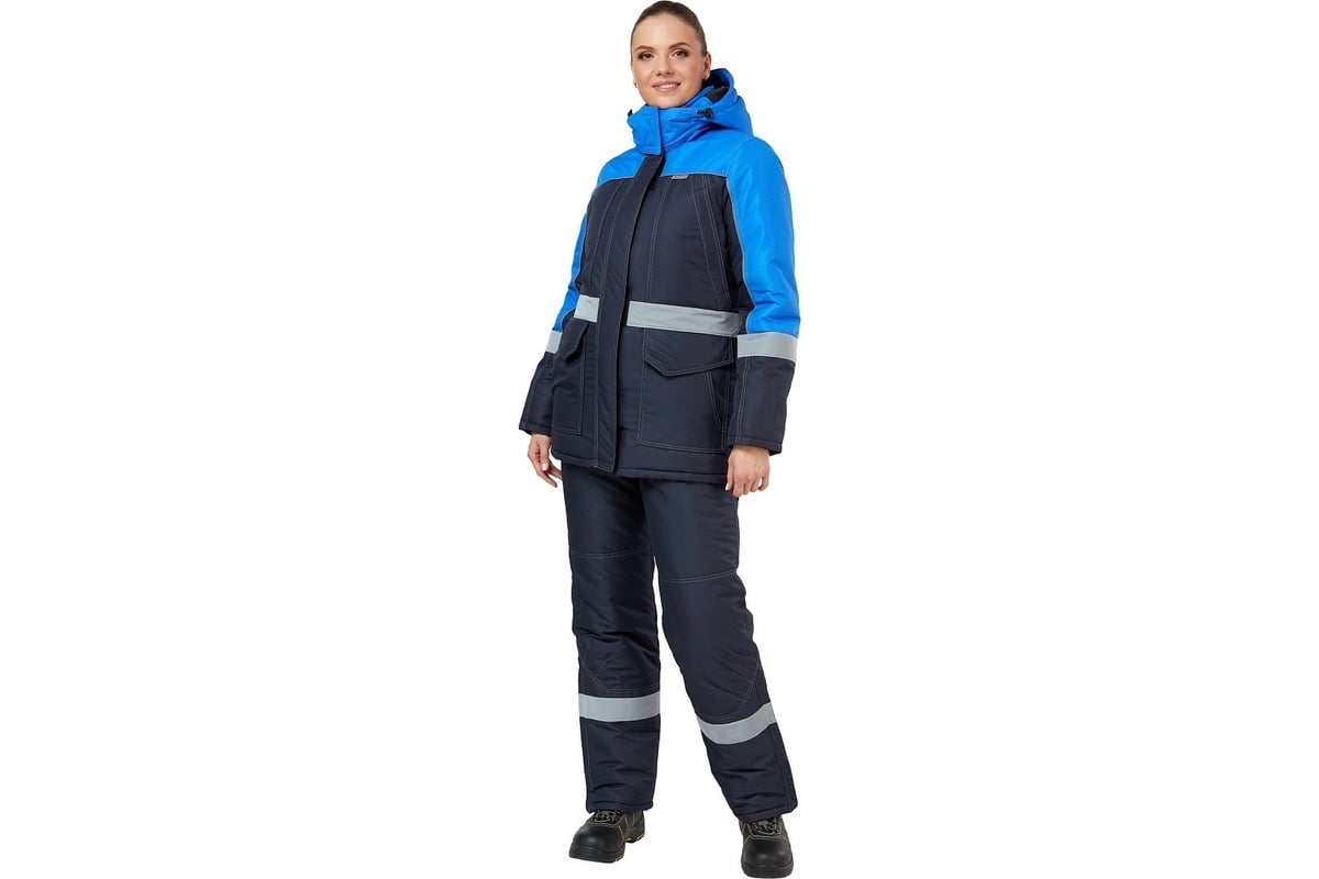 Женский костюм Эксперт Спецодежда Сунтар, темно-синий/василёк, р. 52-54 ...