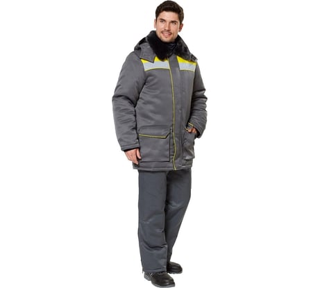 Куртка Эксперт Спецодежда Прим, серый/желтый, р. 48-50, рост 182-188 6446000061421
