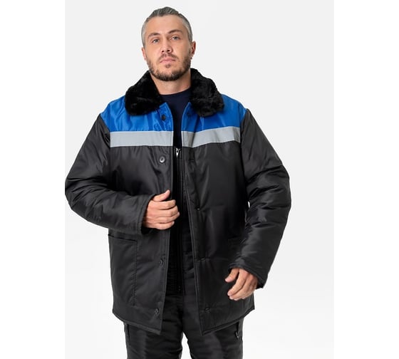 Утепленная куртка ООО ГУП Бисер Работник BLUE Оксфорд, размер 64-66, рост 182-188 4640100809163 1