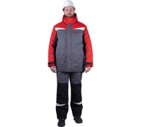 Зимний костюм ГК Спецобъединение КМ-10 ЛЮКС 3-4 класс, серый-красный-чёрный Кос 212/88/170