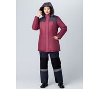 Зимняя женская куртка Факел Снежана, тк.Дюспо, бордовый/темно-серый, размер 60-62, рост 170-176 87481090.012