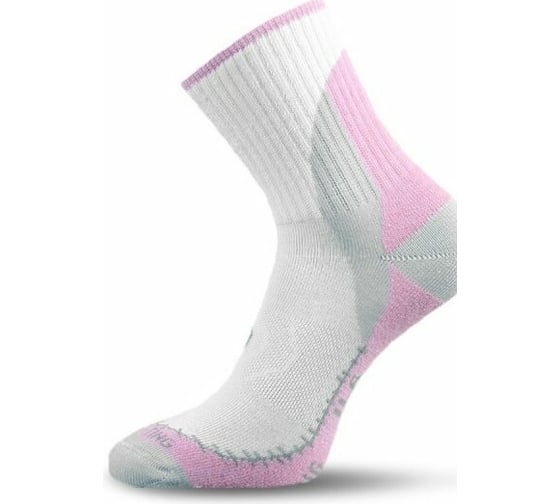 Носки Lasting cotton+polypropylene, бело-серо-розовый, размер L ILA381L 1