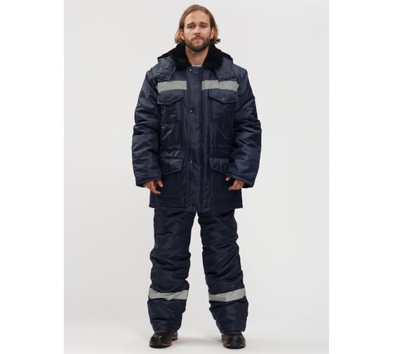 Зимний костюм с полукомбинезоном Факел Мастер NEW ткань Оксфорд, темно-синий, размер 52-54, рост 170-176 87474932.005 1