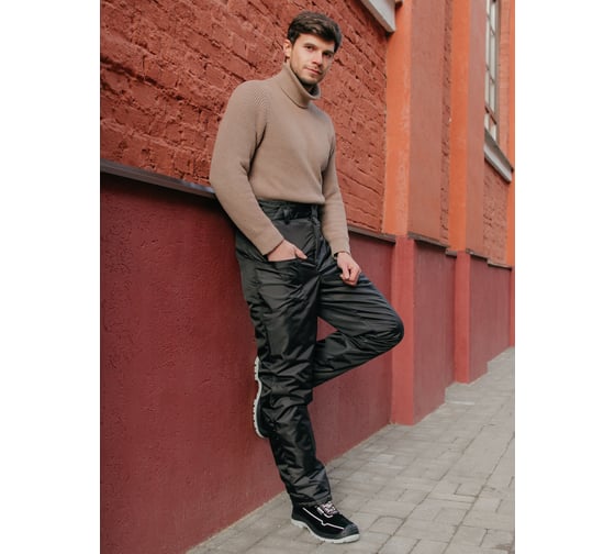 Утепленные брюки ООО ГУП Бисер Работник Black черные, р-р 52-54 рост 182-188 4670132020182