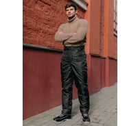 Утепленные брюки ООО ГУП Бисер Работник Black черные, р-р 72-74 рост 182-188 4670132020274