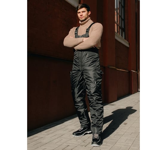 Полукомбинезон ООО ГУП Бисер Ветер BLACK утепленный, черный, р-р 48-50 рост 170-176 4640100807480