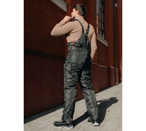 Полукомбинезон ООО ГУП Бисер Ветер BLACK утепленный, черный, р-р 48-50 рост 170-176 4640100807480