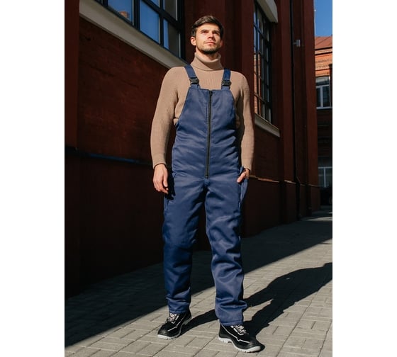 Полукомбинезон ООО ГУП Бисер Ветер MIX BLUE утепленный, синий, р-р 56-58 рост 170-176 4640100807817