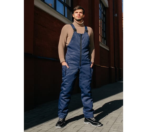 Полукомбинезон ООО ГУП Бисер Ветер MIX BLUE утепленный, синий, р-р 56-58 рост 170-176 4640100807817