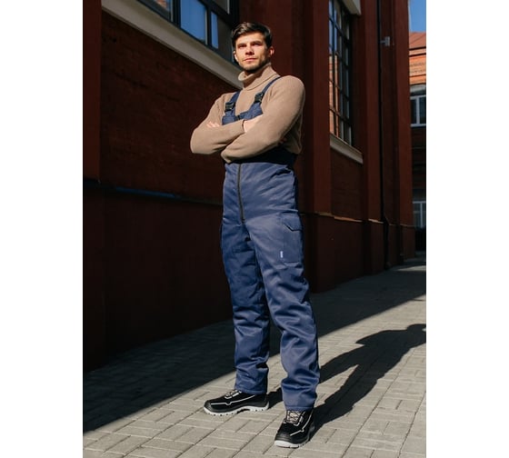 Полукомбинезон ООО ГУП Бисер Ветер MIX BLUE утепленный, синий, р-р 56-58 рост 170-176 4640100807817