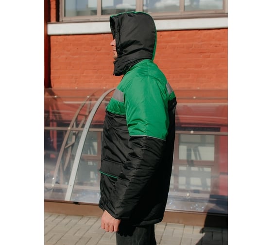 Куртка ООО ГУП Бисер Винтер GREEN, Дюспа, черный/зеленый/СВ, р-р 60-62 рост 182-188 4670132027686
