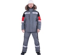 Зимняя куртка iForm ХАЙ-ТЕК SAFETY серый-красный-черный Кур 213/96/182