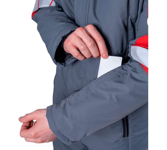 Зимняя куртка iForm ХАЙ-ТЕК SAFETY серый-красный-черный Кур 213/120/182
