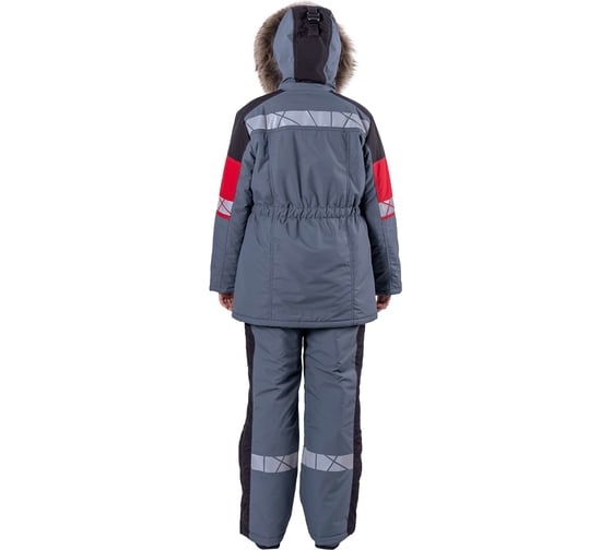 Зимняя куртка iForm ХАЙ-ТЕК SAFETY серый-красный-черный, женская Кур 237/80/158