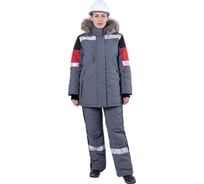Зимняя куртка iForm ХАЙ-ТЕК SAFETY серый-красный-черный, женская Кур 237/104/158