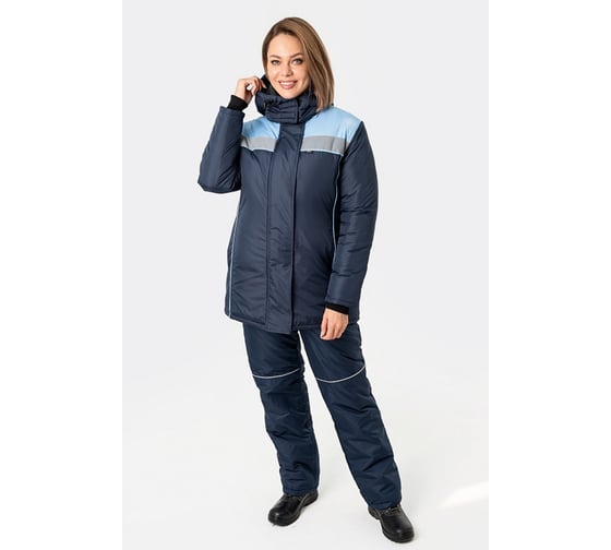Утепленная женская куртка ООО ГУП Бисер Вега BLUE темно-синяя/голубая, р.52-54, рост 170-176 4670132020625 1