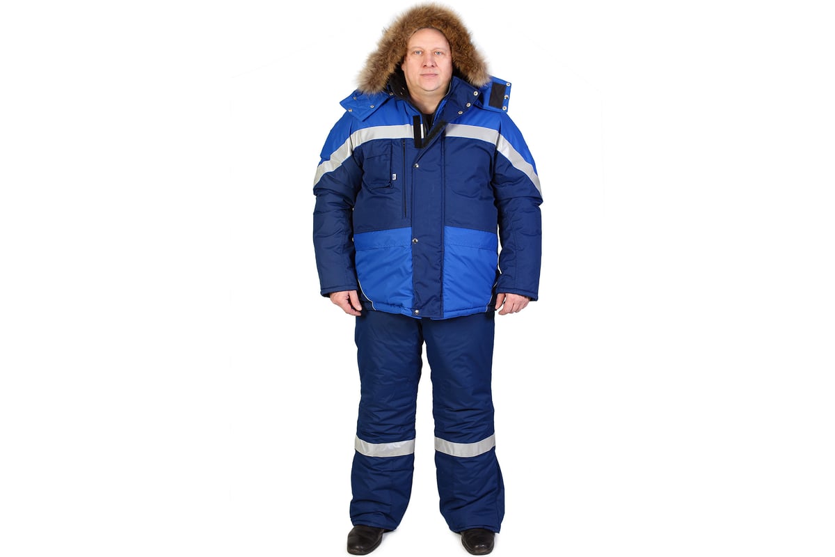 Мужской утепленный костюм АМПАРО Адмирал синий/васильковый, р. 52-54 ...