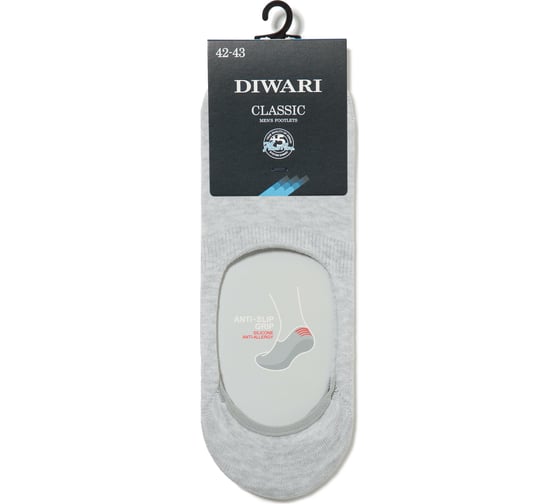 Мужские хлопковые подследники DIWARI CLASSIC 16С-17СП, р.27, 000 светло-серый 1001350010020154000 1