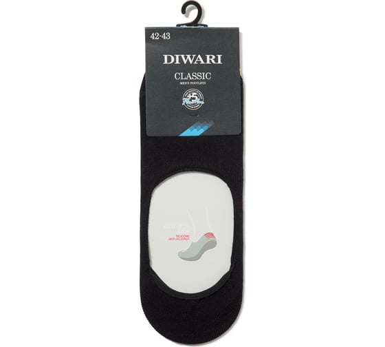 Мужские хлопковые подследники DIWARI CLASSIC 16С-17СП, р.27, 000 черный 1001350010020012000