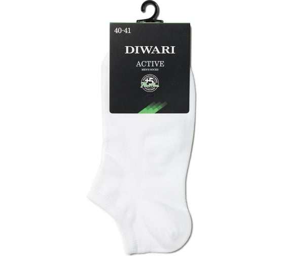 Мужские короткие носки DIWARI ACTIVE 19С-181СП, р.25, 484 белый 1001331110020015484 1