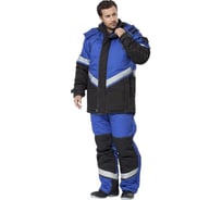 Утепленный костюм Авангард. Профессиональная экипировка Каскад васильковый/черный, р.104-108, рост 182-188 500847