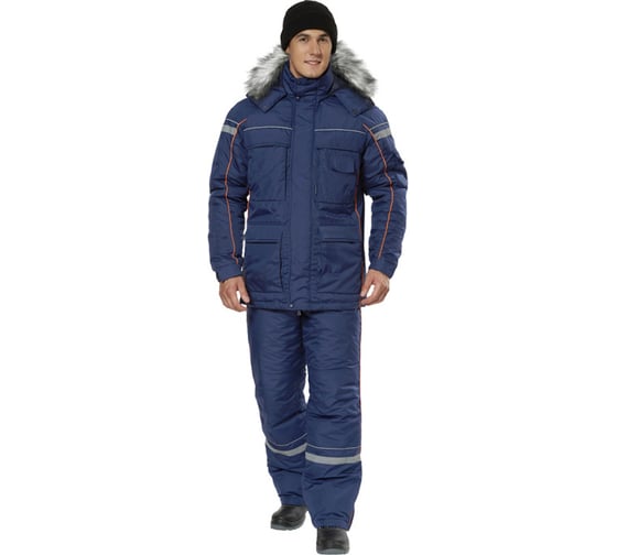 Костюм Авангард. Профессиональная экипировка Аляска синий/оранжевый, р.88-92, рост 170-176 72632 1