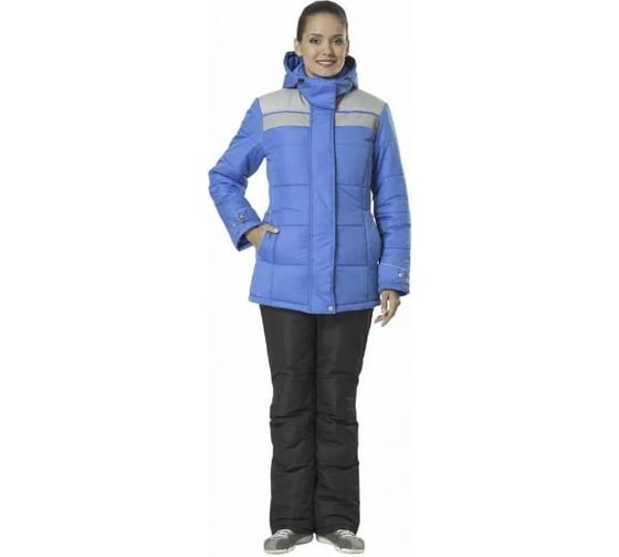 Утепленная женская куртка Авангард. Профессиональная экипировка Ангара NEW васильковый/серый, р.120-124, рост 170-176 157541 1