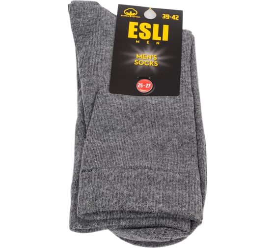 Мужские носки ESLI 42s-200, р.25-27, 000 темно-серый 1001331520100373000